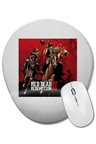 BASKI DÜNYASI Red Dead Redemption 2 05 Mouse Pad oval cu suport pentru încheietura mâinii