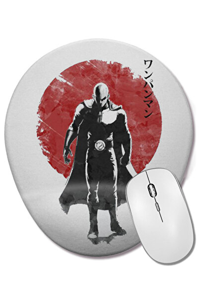 BASKI DÜNYASI Mouse Pad oval One Punch Hero cu suport pentru încheietura mâinii
