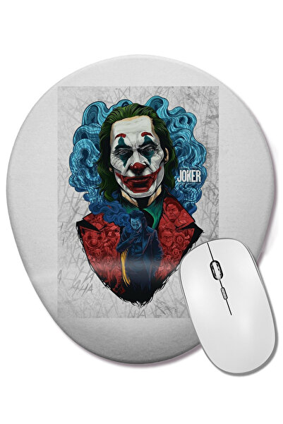 BASKI DÜNYASI Mouse Pad oval Joker 002 cu suport pentru încheietura mâinii