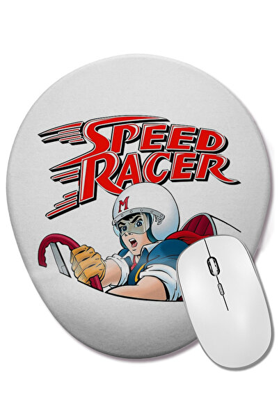 BASKI DÜNYASI Οβάλ ποντίκι ποντικιού με στήριγμα καρπού Speed ​​Racer