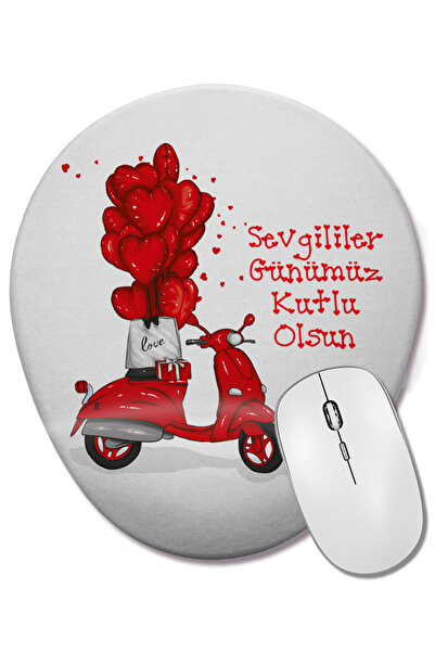 BASKI DÜNYASI Δώρο για την Ημέρα του Αγίου Βαλεντίνου 0256 Οβάλ ποντίκι με υπ...