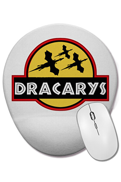 BASKI DÜNYASI Mouse Pad oval Dracakys cu suport pentru încheietura mâinii