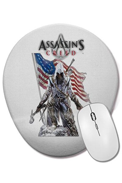 BASKI DÜNYASI Assassin's Creed Oval Mouse Pad with Wrist Support