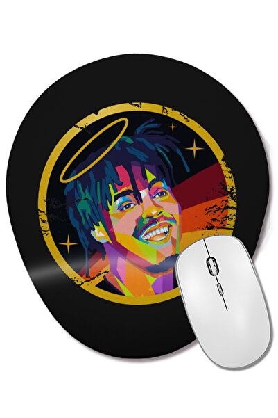 BASKI DÜNYASI Juice Wrld 01 Mouse Pad oval cu suport pentru încheietura mâinii