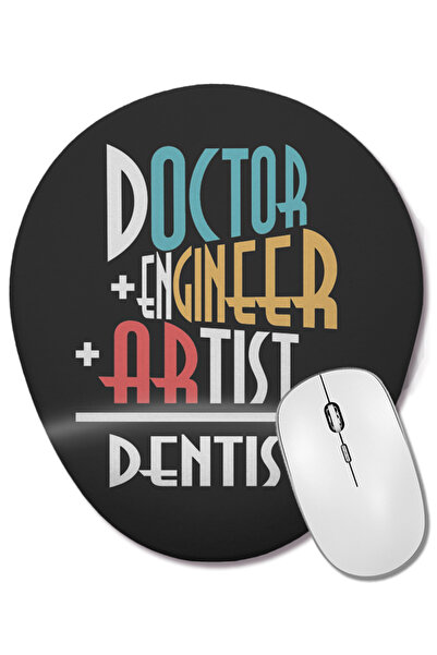 BASKI DÜNYASI Doctor Inginer Artist Dentist 018 Mouse Pad oval cu suport pent...