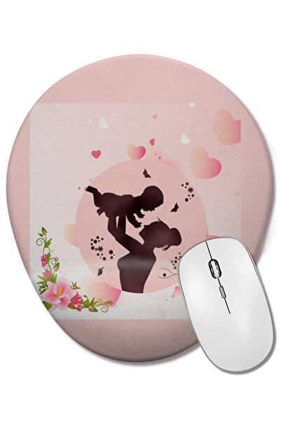 BASKI DÜNYASI Cadou pentru Ziua Mamei 006 Mouse Pad oval cu suport pentru înc...