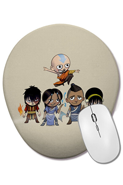 BASKI DÜNYASI Mouse Pad oval Chibi Avatar cu suport pentru încheietura mâinii