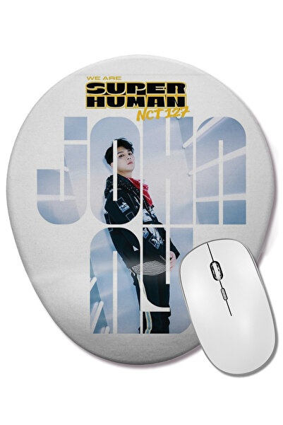 BASKI DÜNYASI NCT 127 Johnny - Mouse Pad oval cu suport pentru încheietura mâ...