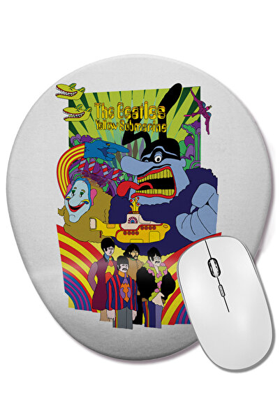 BASKI DÜNYASI Mouse Pad oval cu suport pentru încheietura mâinii Beatles Yell...