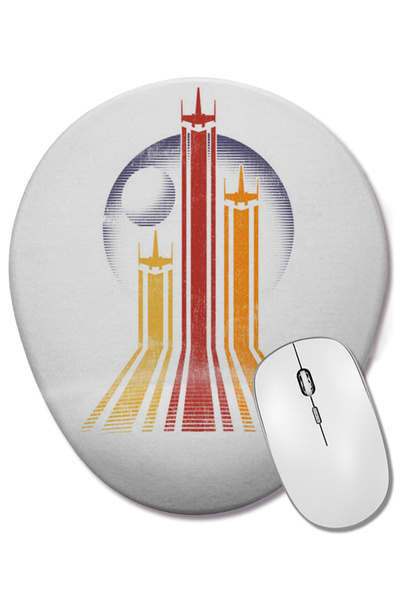 BASKI DÜNYASI Mouse Pad oval retro Galactic Retro Galaxy cu suport pentru înc...