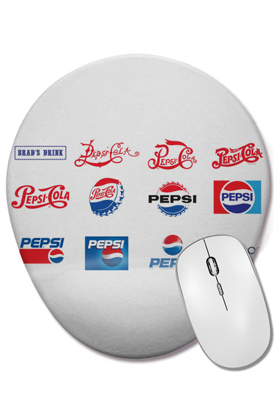 BASKI DÜNYASI Mouse Pad oval cu suport pentru încheietura mâinii Pepsi Logo 02