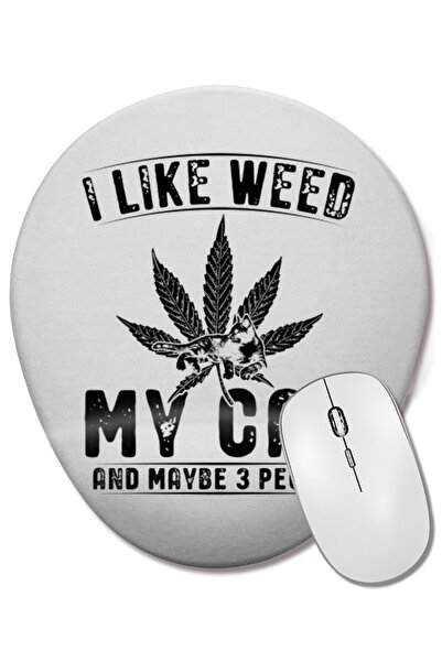 BASKI DÜNYASI Овална подложка за мишка с опора за китката за собственици на к...