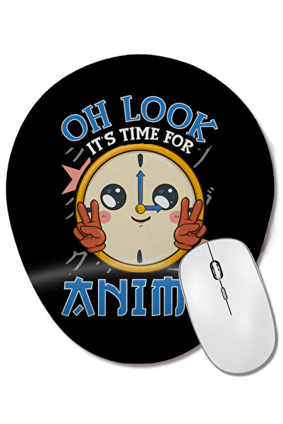 BASKI DÜNYASI Забавно О, виж, време е за аниме Kawaii Clock Bilek Destekli Ov...