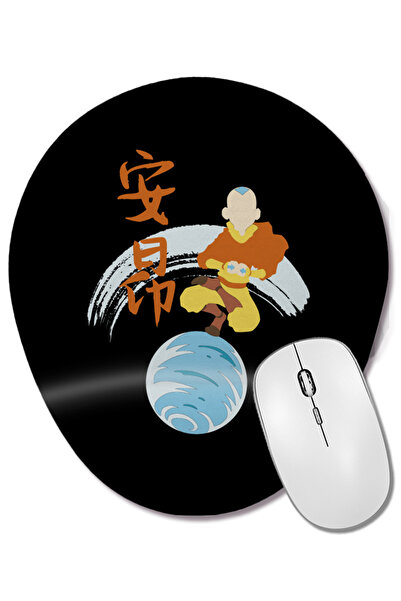 BASKI DÜNYASI Aang Water Kanji Avatar The Last Airbender Mouse Pad oval cu su...
