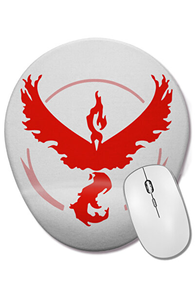 BASKI DÜNYASI Pokemon Go Valor Red Team Mouse Pad oval cu suport pentru înche...