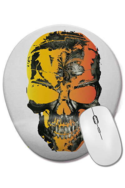 BASKI DÜNYASI Mouse Pad oval Caveiras cu suport pentru încheietura mâinii