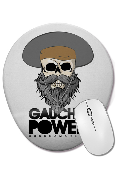 BASKI DÜNYASI Mouse Pad oval Gaucho Power cu suport pentru încheietura mâinii