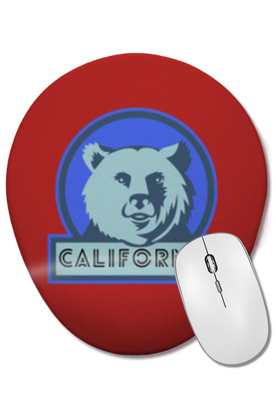 BASKI DÜNYASI Mouse Pad oval California Bear Love cu suport pentru încheietur...