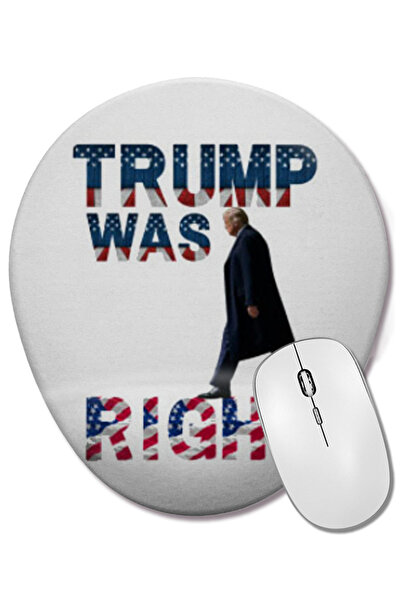 BASKI DÜNYASI Trump a avut dreptate Mouse Pad oval cu suport pentru încheietu...