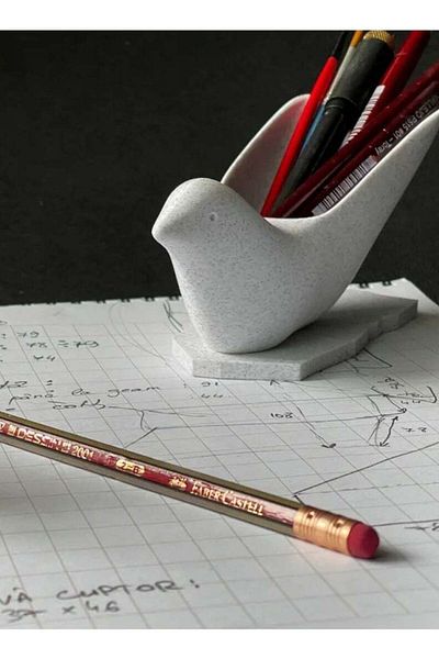 3D Brothers Bird Pencil Holder for Brushes, Pens, Tools