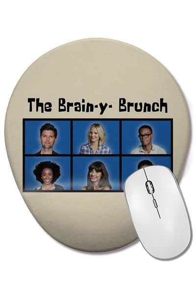 BASKI DÜNYASI The Brainy Brunch the Good Place Oval Mouse Pad with Wrist Support
