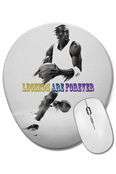 BASKI DÜNYASI Legends Are Forever Oval Mouse Pad with Wrist Support