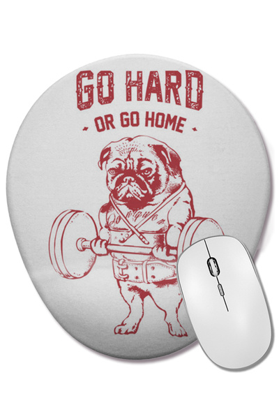 BASKI DÜNYASI Мускулест мопс Работи усилено или се махай Мупс Подложка за миш...