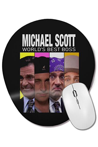 BASKI DÜNYASI Crying Michael Scott 05 Οβάλ ποντίκι με υποστήριξη καρπού