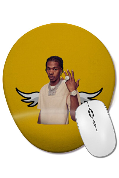 BASKI DÜNYASI Lil Baby LOGO MERCH Mouse Pad oval cu suport pentru încheietura...