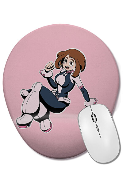BASKI DÜNYASI Ochako Uraraka My Hero Academia Овална подложка за мишка с опор...