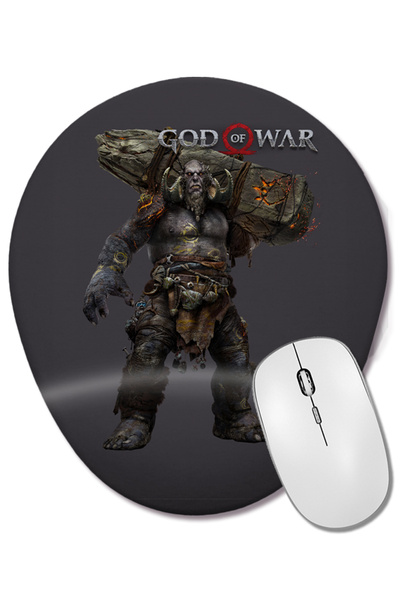 BASKI DÜNYASI Mouse Pad oval God Of War Troll cu suport pentru încheietura mâ...