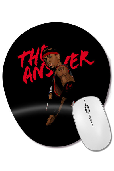 BASKI DÜNYASI Mouse Pad oval cu suport pentru încheietura mâinii Allen Iverso...