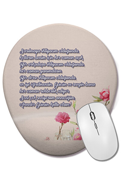 BASKI DÜNYASI Cadou pentru Ziua Mamei 024 Mouse Pad oval cu suport pentru înc...