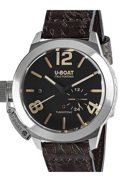 U-BOAT 8893 Classico Tungsteno Black Automatic Ceas pentru bărbați 42mm 10ATM