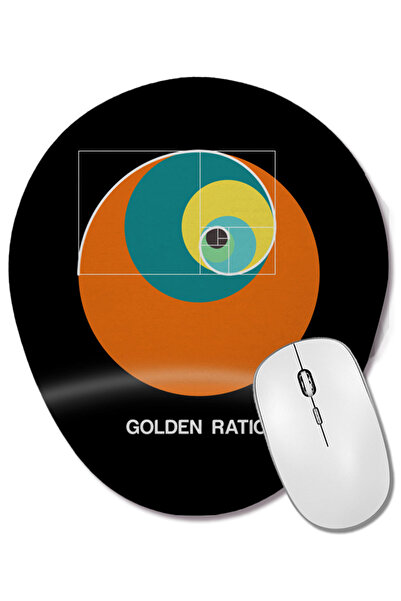 BASKI DÜNYASI Matematică și știință Golden Ratio Fibonacci Circle Mouse Pad oval cu suport pentru încheietura mâinii