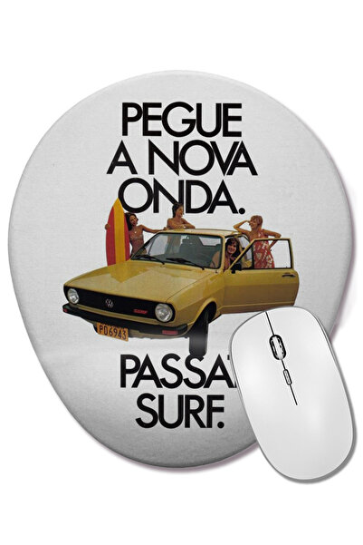 BASKI DÜNYASI Mouse Pad oval Passat Surf cu suport pentru încheietura mâinii