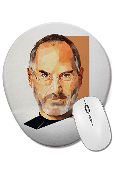 BASKI DÜNYASI Ovalna podloga za miša Steve Jobs sa podrškom za zglob
