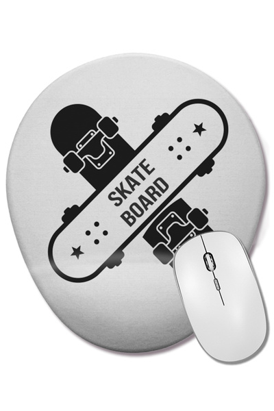 BASKI DÜNYASI Οβάλ ποντίκι ποντικοποδηλασίας με 2 στηρίγματα καρπού