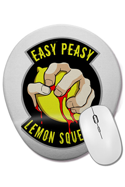 BASKI DÜNYASI Easy Peasy Lemon Squezzy Mouse Pad oval cu suport pentru închei...