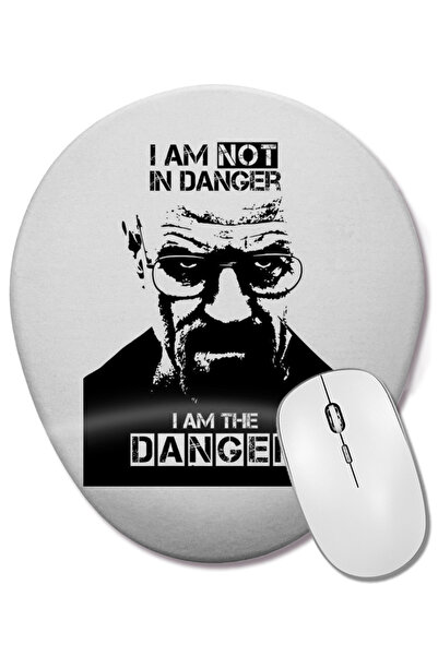 BASKI DÜNYASI Breaking Bad I Am The Danger 02 Овална подложка за мишка с опор...