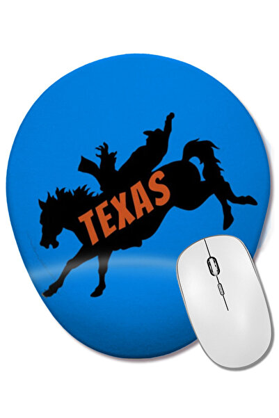 BASKI DÜNYASI Texas Love Vintage Retro Mouse Pad oval cu suport pentru închei...