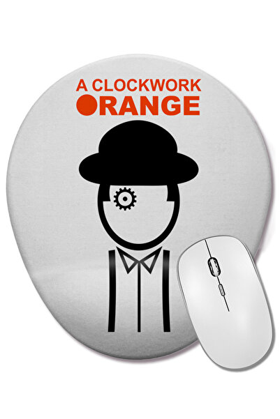 BASKI DÜNYASI Mouse Pad oval Laranja Mecanica cu suport pentru încheietura mâinii