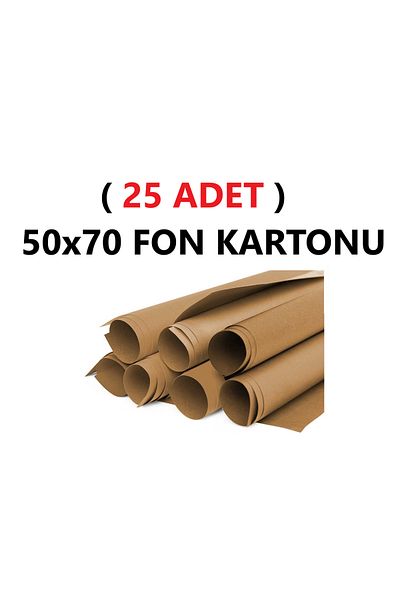 TİFOYS (25 Pieces) 50X70 cm Brown Background Cardboard Roll Large Size Kindergarten and School