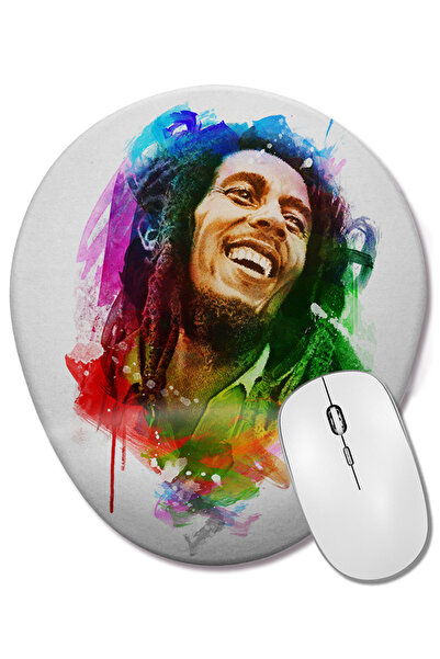 BASKI DÜNYASI Bob Marley, culoarea fericirii, mouse pad oval cu suport pentru...