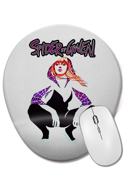 BASKI DÜNYASI Mouse Pad oval cu suport pentru încheietura mâinii Spider Gwen
