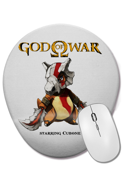 BASKI DÜNYASI Mouse Pad oval Cubone Kratos cu suport pentru încheietura mâinii