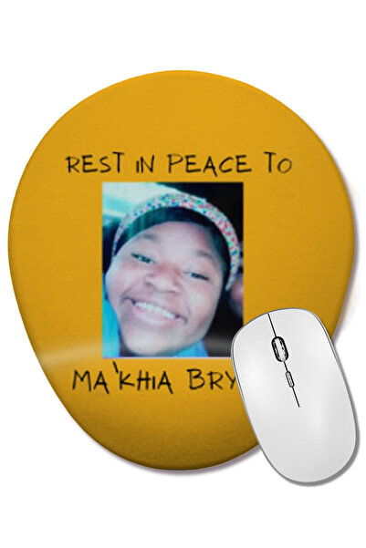 BASKI DÜNYASI Repose în pace Ma'Khia Bryant, Black Lives Matter, mouse pad oval cu suport pentru încheietura mâinii