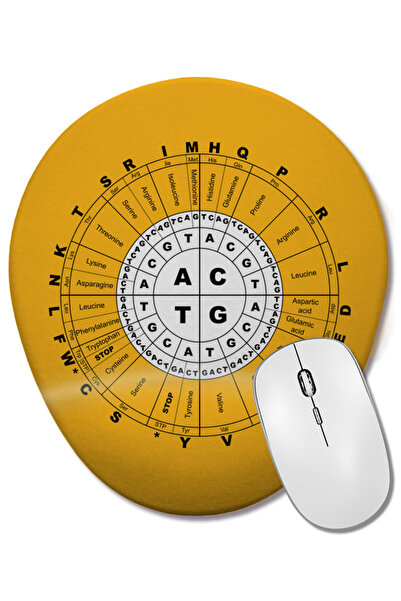 BASKI DÜNYASI Dna the Circle of Life Oval Mouse Pad with Wrist Support