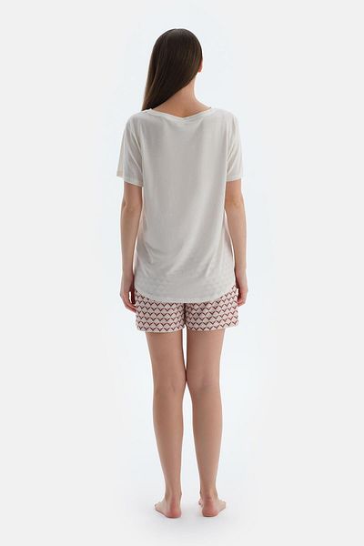Dagi Pink Combed Modal Double Shorts