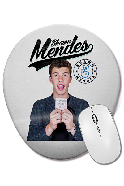 BASKI DÜNYASI Mouse Pad oval Shawn Mendes cu suport pentru încheietura mâinii